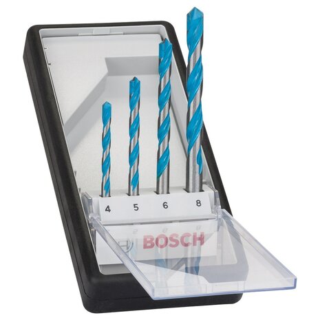 Bosch 4-delige Robust Line universele borenset CYL-9 Multi Construction 4; 5; 6; 8 mm 2607010521
