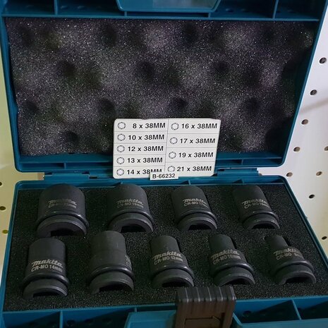 Makita B-66232 Krachtdoppenset 9-dlg 1/2"