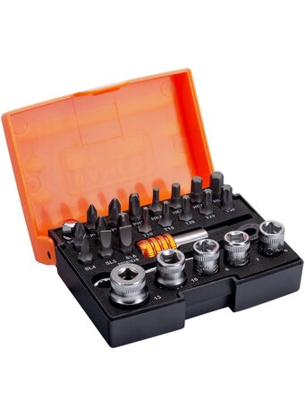 Bahco 2058/S26 26-Delige Bit- en doppenset - 1/4'' met ratel