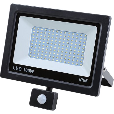 LED Straler / Bouwlamp SMD met Sensor - 100 Watt - IP65
