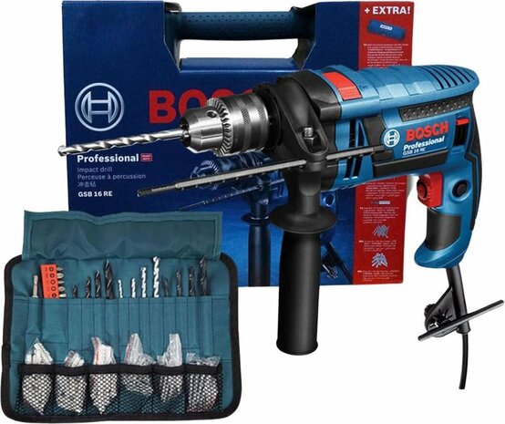 Bosch Professional Klopboormachine GSB 16 RE, 750 Watt, inclusief 100-delige accessoireset