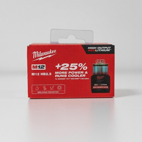 Milwaukee M12 HB2.5 12V Li-Ion accu - 2,5Ah