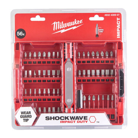 Milwaukee 4932430907 Shockwave Schroefbitset 56 Delig Impact Duty
