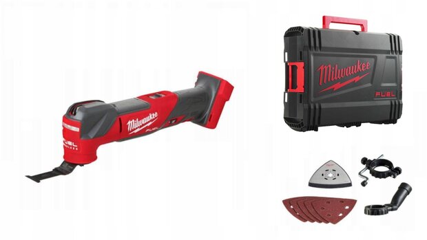 Milwaukee M18 FMT-0X 18V Accu multitool body + accessoireset in HD Box