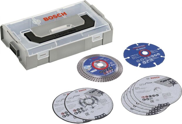 Bosch Doorslijpschijvenset 9 delig voor GWS 12V haakse slijper + mini L-BOXX - 06159975VC
