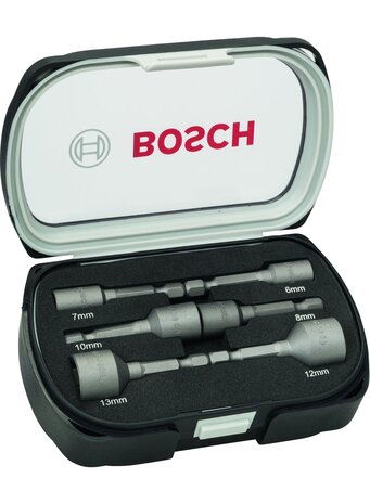 Bosch 2607017313 doppenset met bitopname in cassettte 6 delig