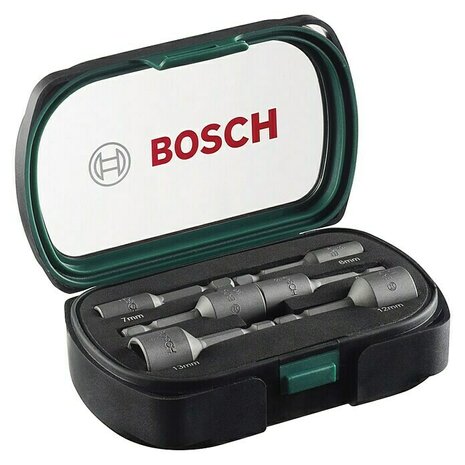 Bosch 2607017313 doppenset met bitopname in cassettte 6 delig
