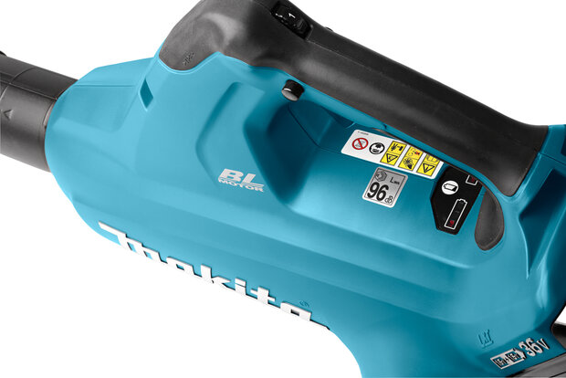 Makita DUB362PT4X 36V (2x 18V) accu bladblazer set (4x 5.0Ah accu en duolader) - 200 km/h