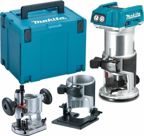Makita DRT50ZJX2 18V accu boven kantenfrees en trimmer body in