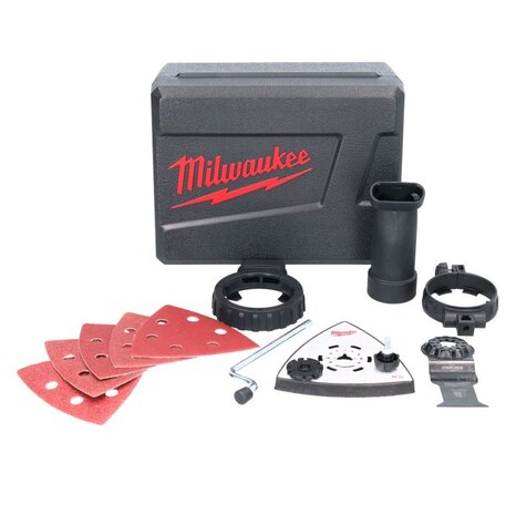 Milwaukee M18 FMT-502X 18V Accu multitool set (2x 5.0Ah + lader) incl. 8 delige accessoireset in HD Box 4933478492