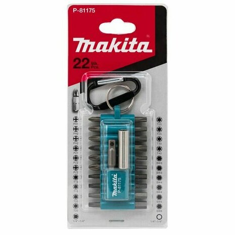 Makita P-81175 torx / kruis bitset incl. 1/4&#039;&#039; adapter 22-delig