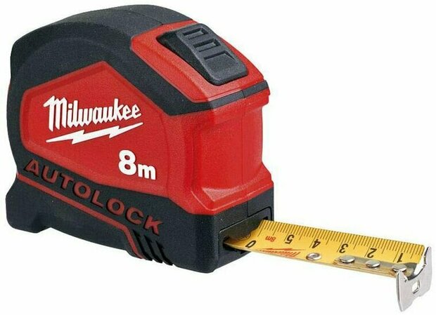 Milwaukee 4932464664 Autolock Meetlint 8m (Breedte 25mm) (alleen metrisch) Rolmaat