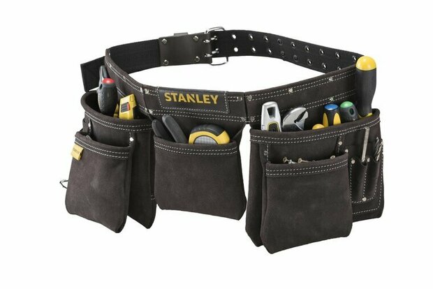 Stanley STST1-80113 Dubbele gereedschapsgordel met riem en hamerhouder