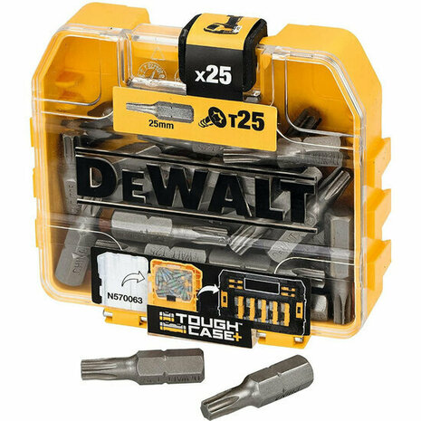 DeWALT DT7962 Schroefbit T25 25mm in Mini Tough Case &ndash; 25 stuks