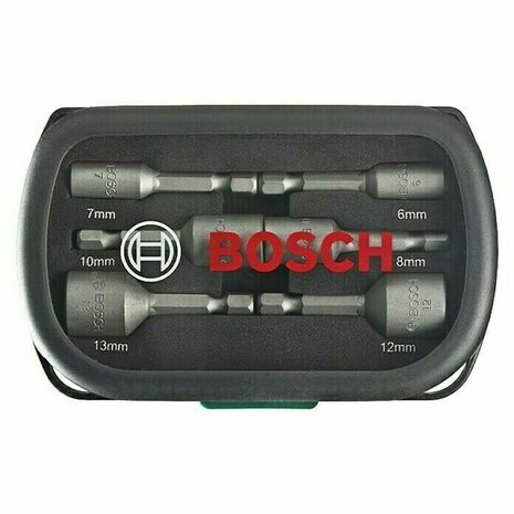 Bosch 2607017313 doppenset met bitopname in cassettte 6 delig