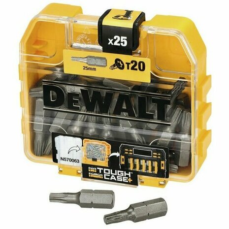 DeWALT DT7961 Schroefbit T20 25mm in Mini Tough Case 25 stuks