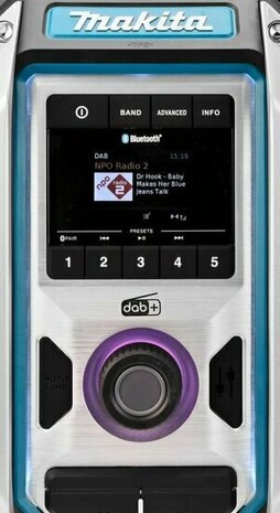 MAKITA DMR115 Bouwradio met Bluetooth en DAB, DAB+ en FM