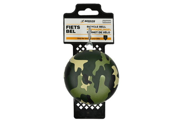 Fietsbel ding-dong 80 mm camouflage