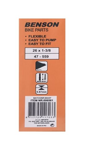 Binnenband 26 x 1 3/8 butyl