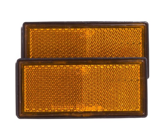 Reflector rechthoek oranje 86 x 40 mm 2 dlg E4