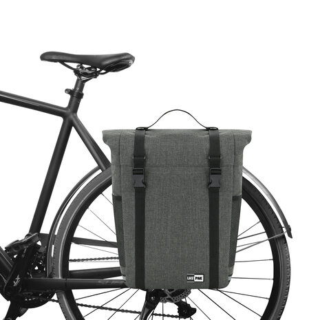 Fietstas enkel 15 ltr donkergrijs