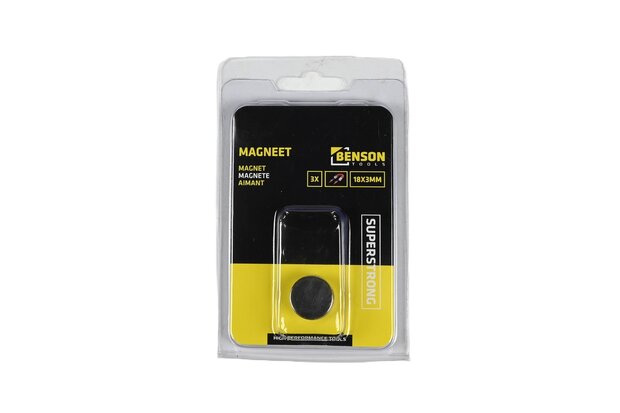 Magneet superstrong 3 dlg 18 x 3 mm