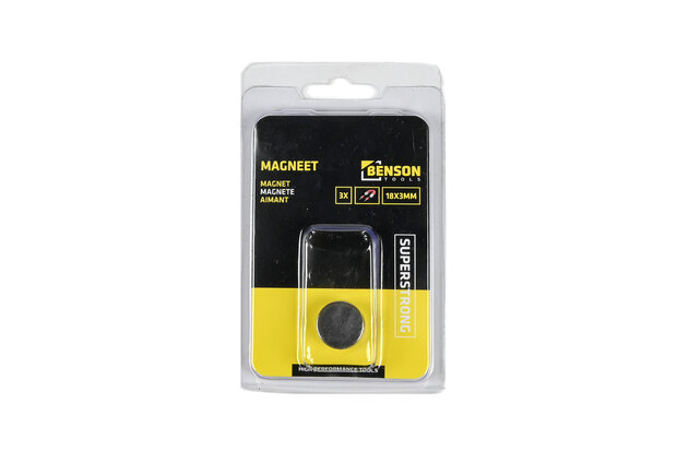 Magneet superstrong 3 dlg 18 x 3 mm