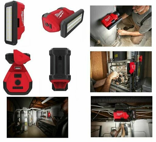 Milwaukee M12 PAL-0 12V accu Roterende LED lamp body - IP54 - 700Lm - 4933478226