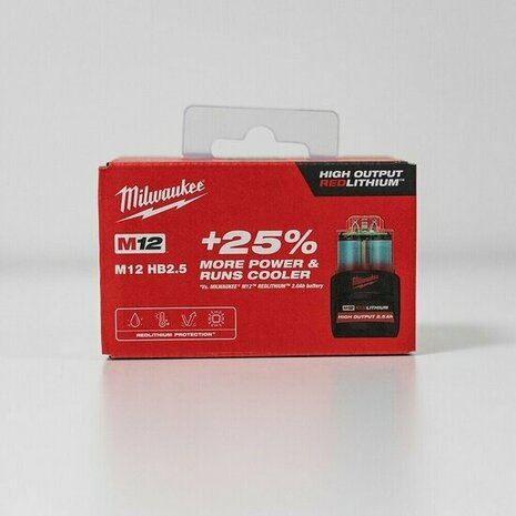 Milwaukee M12 HB2.5 12V Li-Ion accu - 2,5Ah