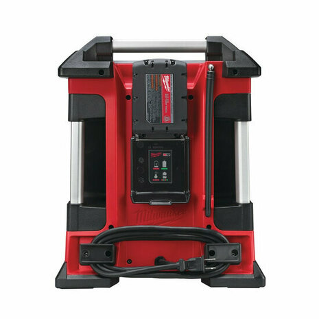 Milwaukee M18 RC-0 18V Li-Ion Accu bouwradio met laadfunctie &ndash; werkt op netstroom &amp; accu &ndash; 4933446639