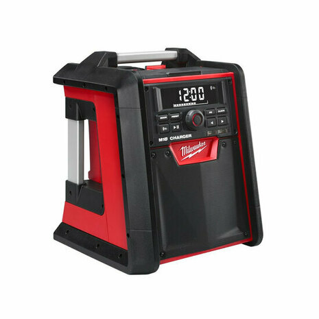Milwaukee M18 RC-0 18V Li-Ion Accu bouwradio met laadfunctie &ndash; werkt op netstroom &amp; accu &ndash; 4933446639