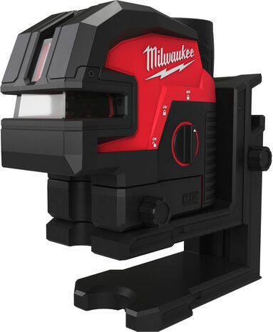 MILWAUKEE M12 CLLP4-0C accu-kruislijnlaser/loodlaser groen 4 punten in transportkoffer (zonder accu en lader) - 4933479202