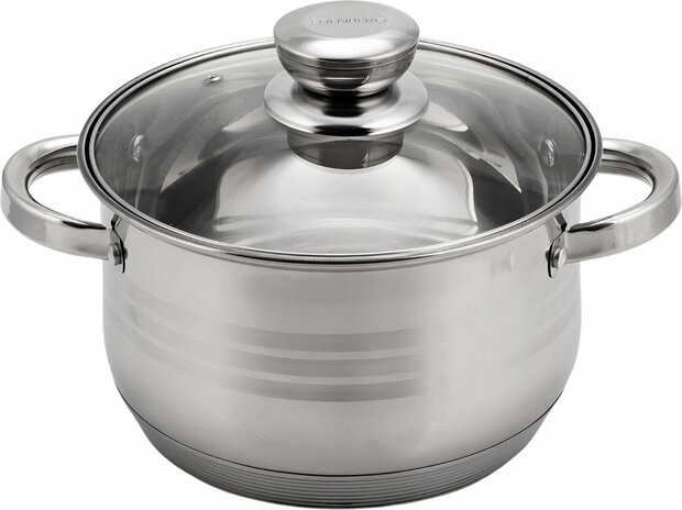 Rosenberg Luxe Pannenset 12 delig - RVS - RVS - Voorzien Van 5-Laags Bodem RB-12GB