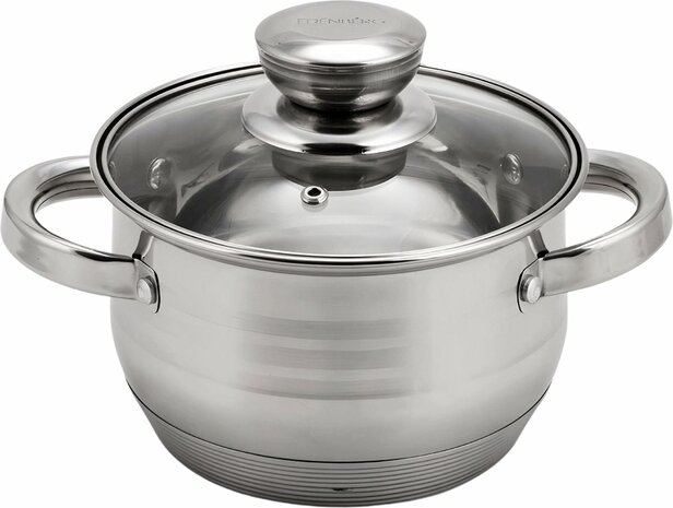 Rosenberg Luxe Pannenset 12 delig - RVS - RVS - Voorzien Van 5-Laags Bodem RB-12GB