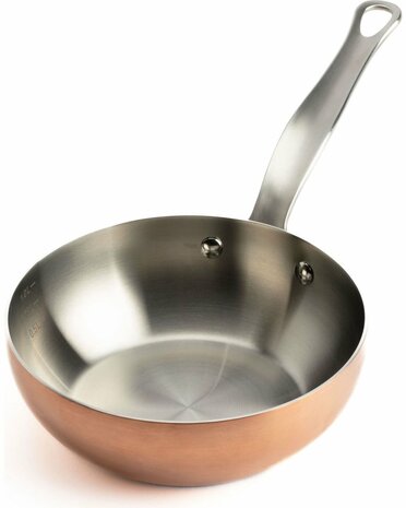 Mauviel 1830 RVS Chef&rsquo;s Pan met Koperlaag | &Oslash; 18 cm