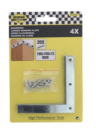 Raamhoek 4 dlg 100 x 100 x 15 mm