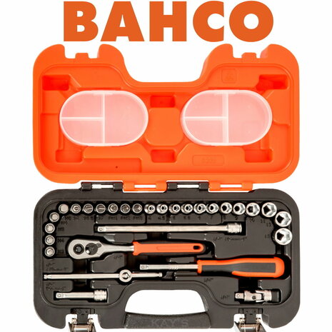 BAHCO S290 Dopsleutelset 1/4" 6-kant Metrisch 4-13 mm 29-delig