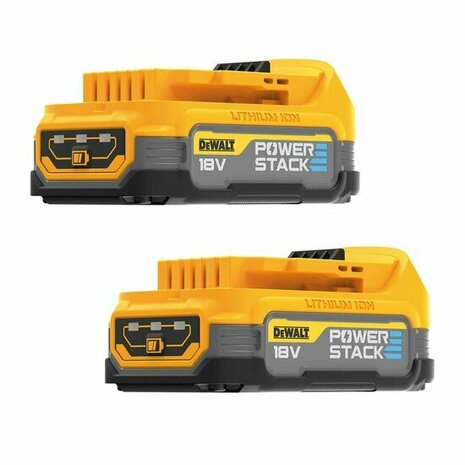 DeWalt DCBP034E2-XJ 18V Li-ion accu's - 1.7Ah - POWERSTACK - DCBP034 Duopack (2 stuks)