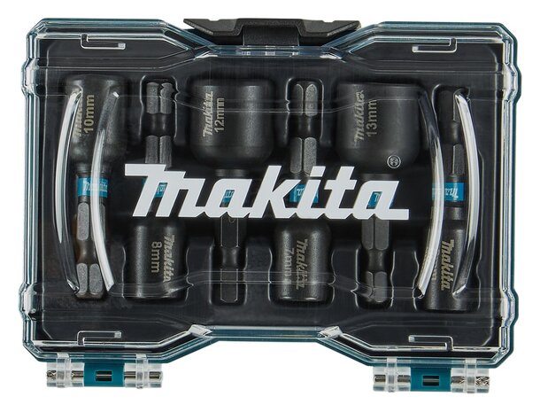 Makita E-15768 Magnetische doppenset 1/4" slagmoersleutel zwart, 6-delig
