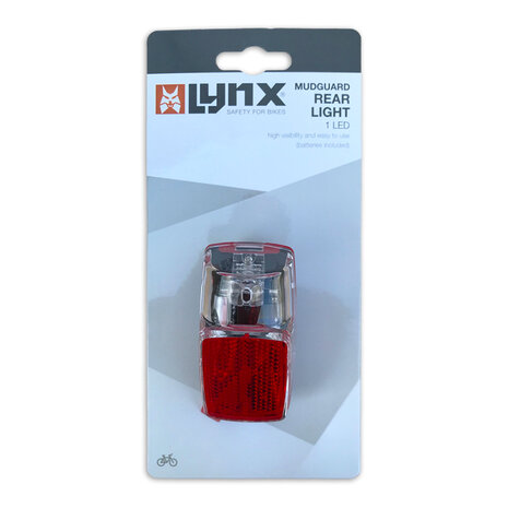 Lynx Achterlicht City Incl. 2 x AAA batterijen.
