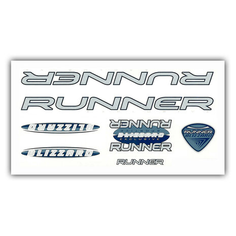 Fiets frame stickerset Runner Blizzard blauw Geschikt voor fietsframe.