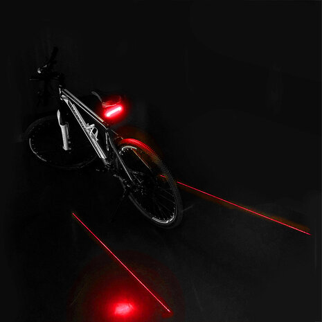Meilan Laser achterlicht met afstandbediening USB X5 USB oplaadbaar.