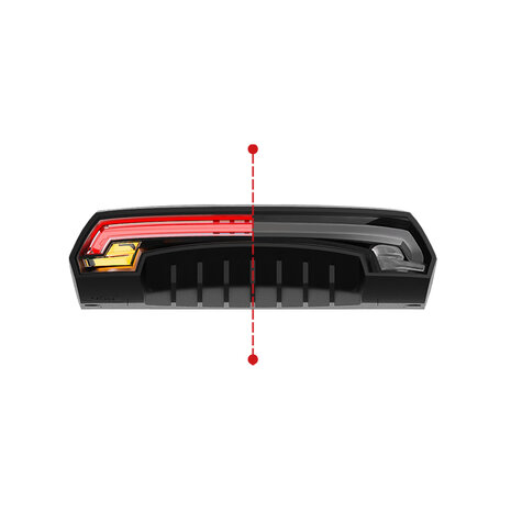 Meilan Laser achterlicht met afstandbediening USB X5 USB oplaadbaar.