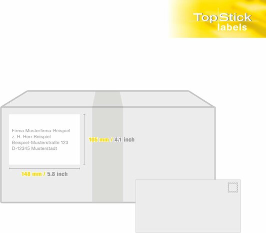 Top Stick 8717 printeretiket Wit Zelfklevend printerlabel