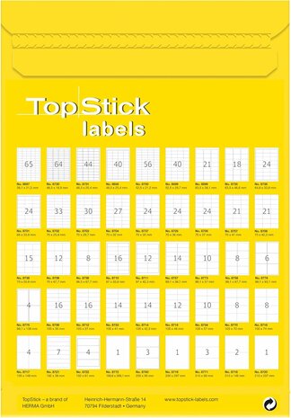 Top Stick 8717 printeretiket Wit Zelfklevend printerlabel
