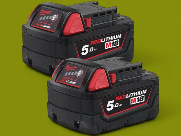 Milwaukee M18 B5 Duopack 18V Li-Ion accu's - 5.0Ah 2 stuks