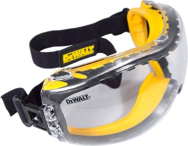 Dewalt Dpg82-11D Eu Veiligheidsbril Incl. Anticondens-Bescherming Zwart Geel Din En 166