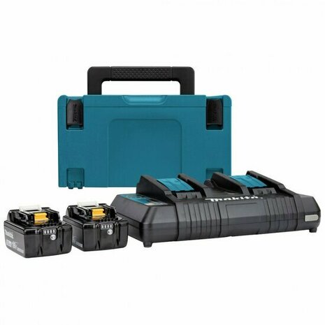 Makita 197629-2 18V accu starterset (2x BL1850B 5.0Ah accu's + DC18RD snel duolader in Mbox )