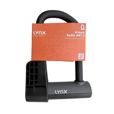 Lynx Beugelslot Radix ART 2 Goedkeurnummer MBT 4239. Incl. framehouder. Incl. 3 sleutels.