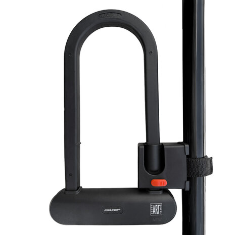 Pro-tect Beugelslot Zircon ART 5 Goedkeurnummer MBT 4347. Incl. framehouder. 16 mm beugel van gehard staal. Incl. 3 sleutels.